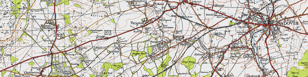 Old map of Amport in 1940