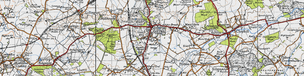 Old map of Ampthill in 1946