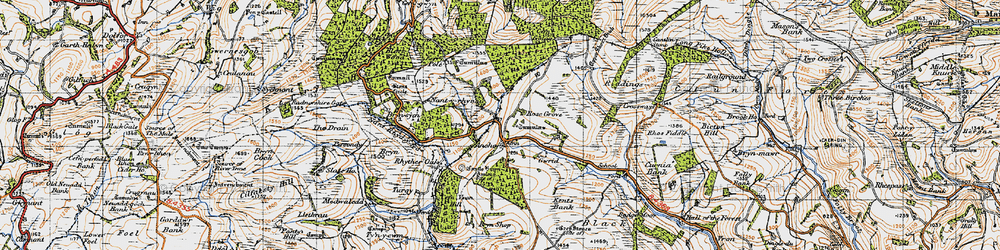 Old map of Block Wood in 1947