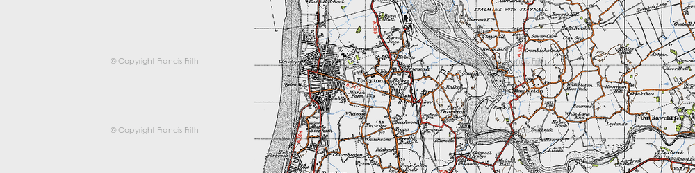 Old map of Anchorsholme in 1947