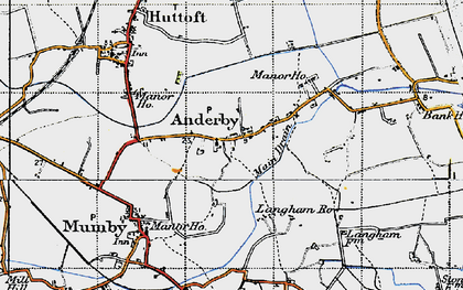 Old map of Anderby in 1946