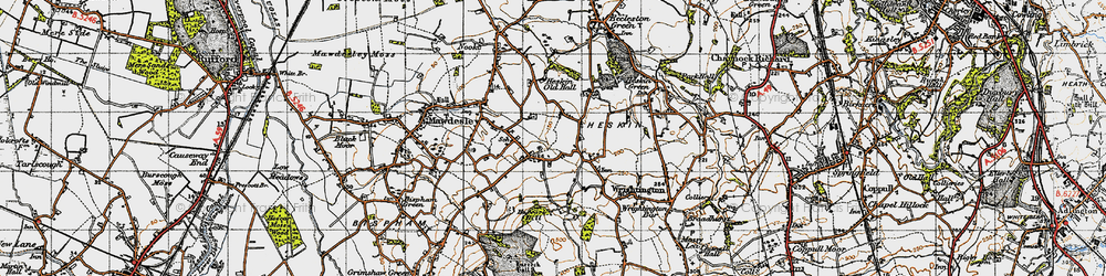 Old map of Andertons Mill in 1947