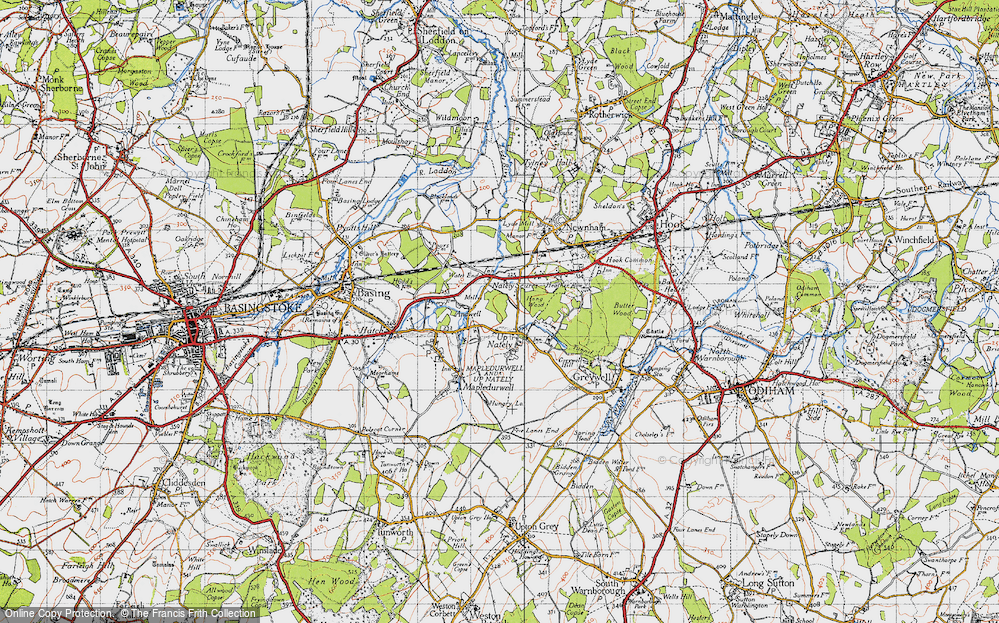 Old Map of Andwell, 1940 in 1940
