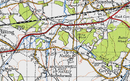 Old map of Andwell in 1940