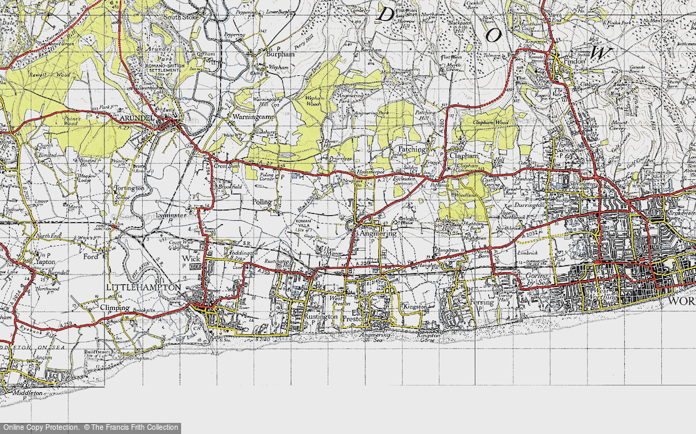 Old Map of Angmering, 1945 in 1945