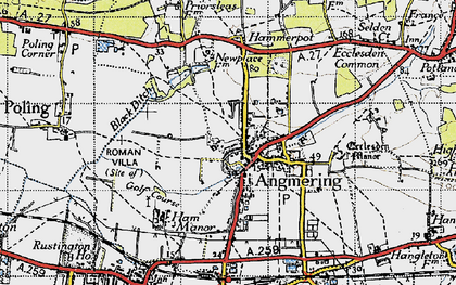 Old map of Angmering in 1945