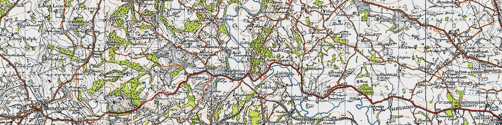 Old map of Ankerdine Hill in 1947