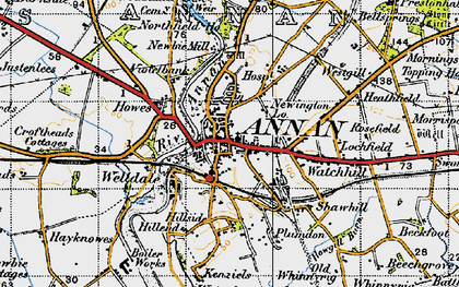 Old map of Annan in 1947
