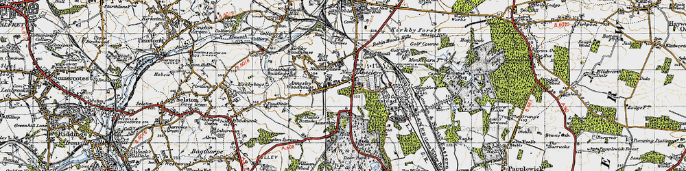 Old map of Annesley in 1946