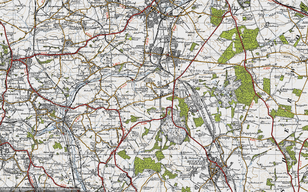 Old Map of Annesley Woodhouse, 1946 in 1946
