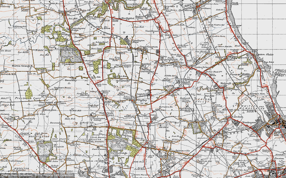 Old Map of Annitsford, 1947 in 1947