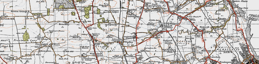 Old map of Annitsford in 1947