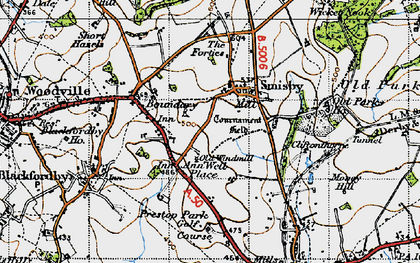 Old map of Annwell Place in 1946
