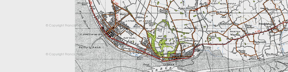 Old map of Ansdell in 1947