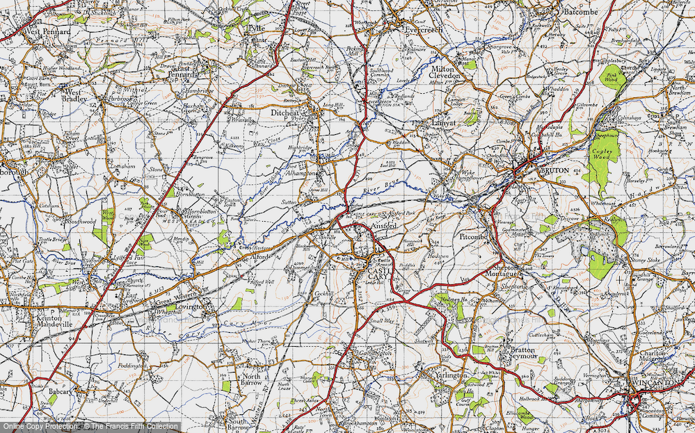 Old Map of Ansford, 1945 in 1945