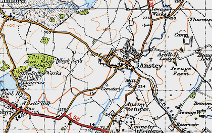 Old map of Anstey in 1946