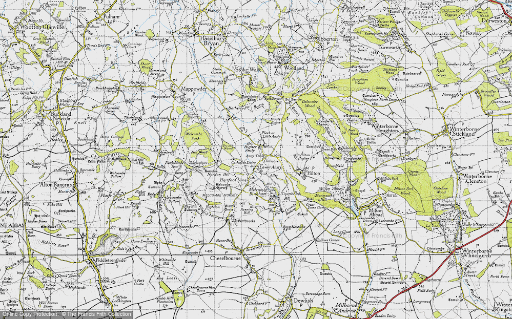 Old Map of Ansty Cross, 1945 in 1945