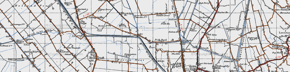 Old map of Anton's Gowt in 1946