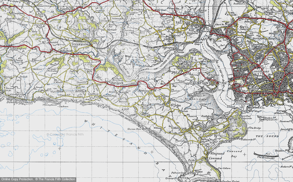 Old Map of Antony, 1946 in 1946