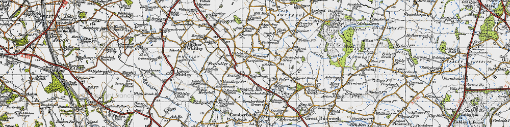 Old map of Antrobus in 1947