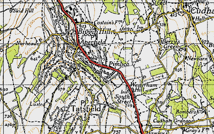 Old map of Aperfield in 1946