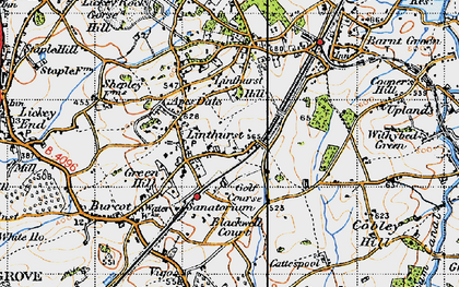 Old map of Apes Dale in 1947