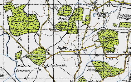 Old map of Apley in 1946