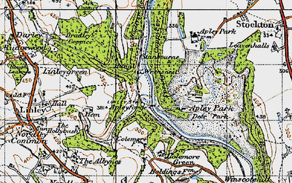 Old map of Apley Park in 1946