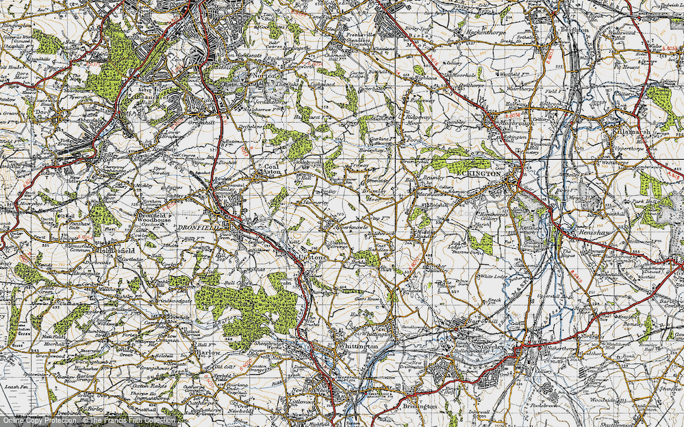 Old Map of Apperknowle, 1947 in 1947