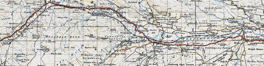 Old map of Appersett in 1947