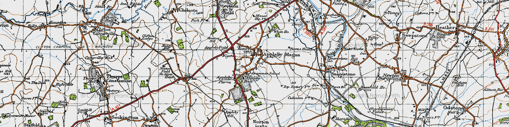 Old map of Appleby Magna in 1946