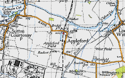 Old map of Appleford in 1947