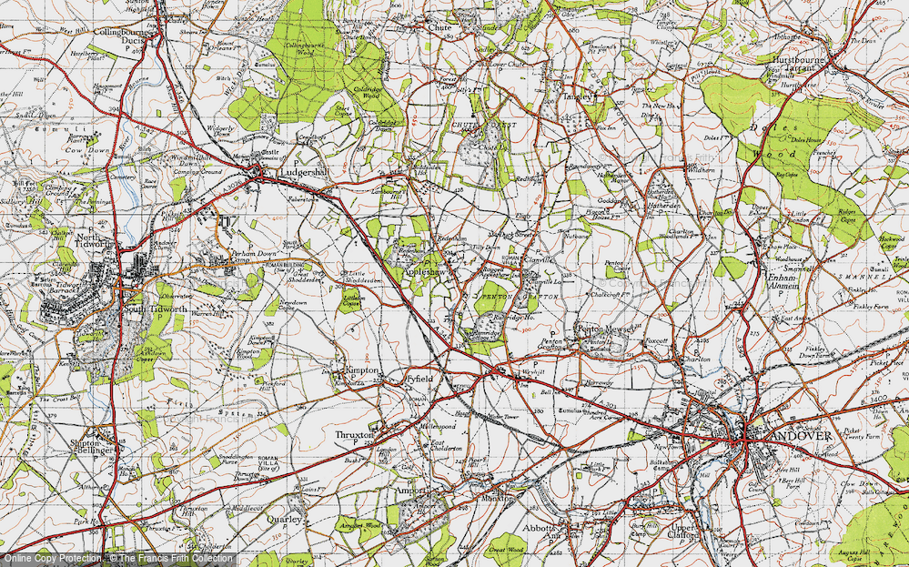 Old Map of Appleshaw, 1940 in 1940