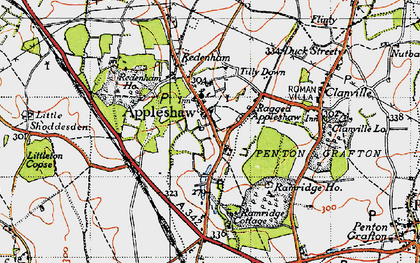 Old map of Appleshaw in 1940