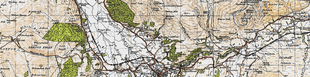 Old map of Applethwaite Gill in 1947