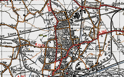 Old map of Appleton in 1947