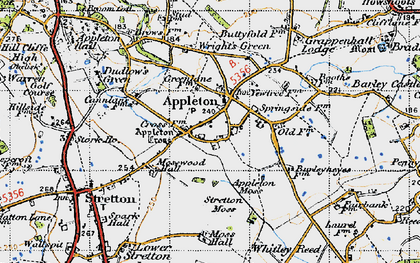 Old map of Appleton Thorn in 1947