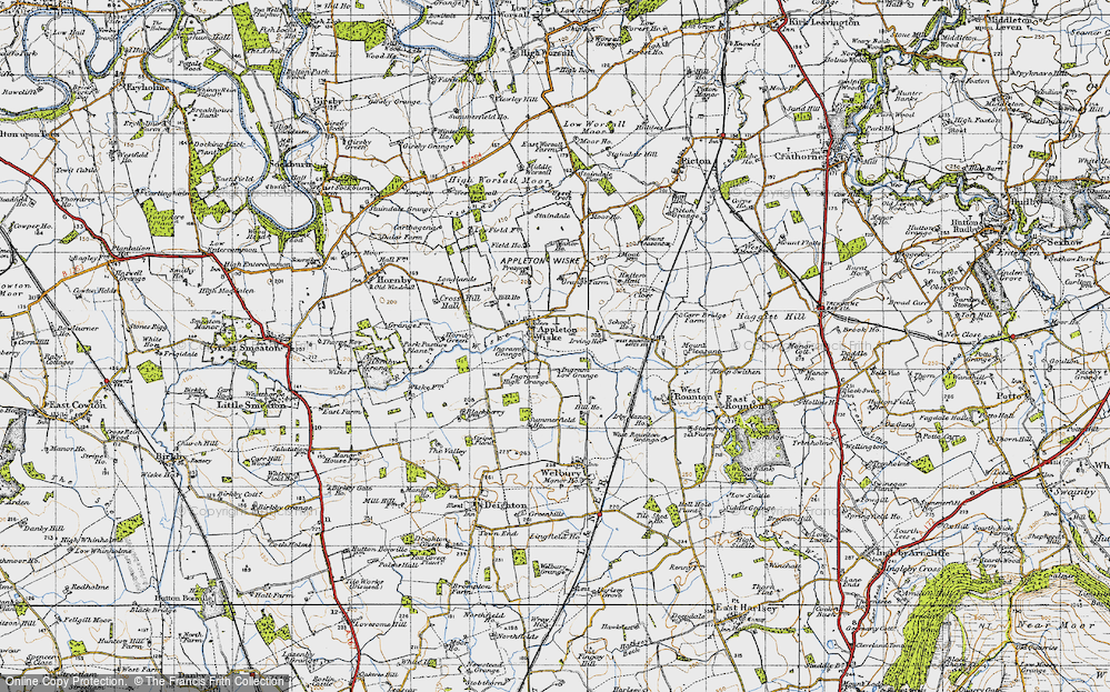Old Map of Appleton Wiske, 1947 in 1947