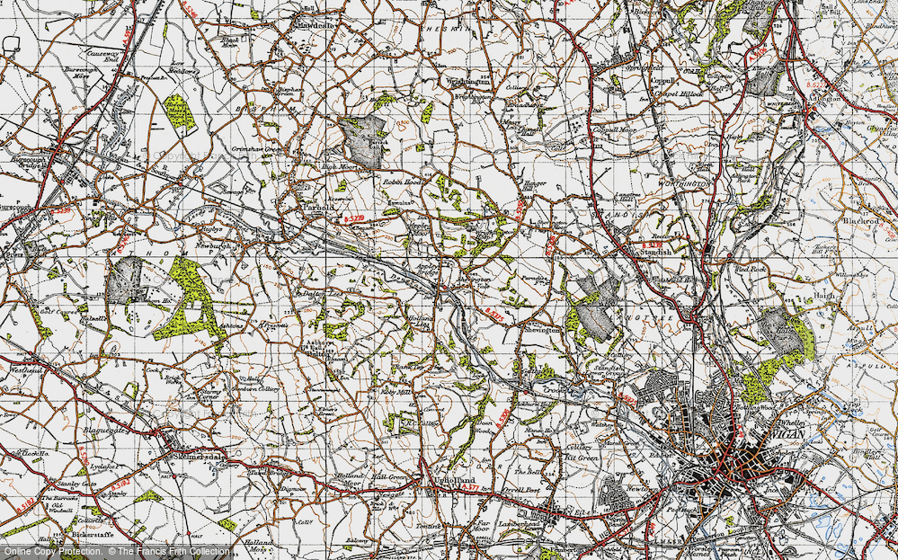 Old Map of Appley Bridge, 1947 in 1947