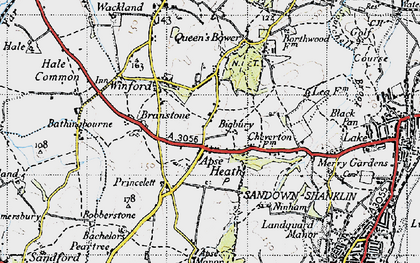 Old map of Apse Heath in 1945