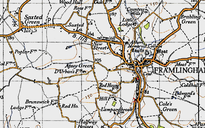 Old map of Apsey Green in 1946