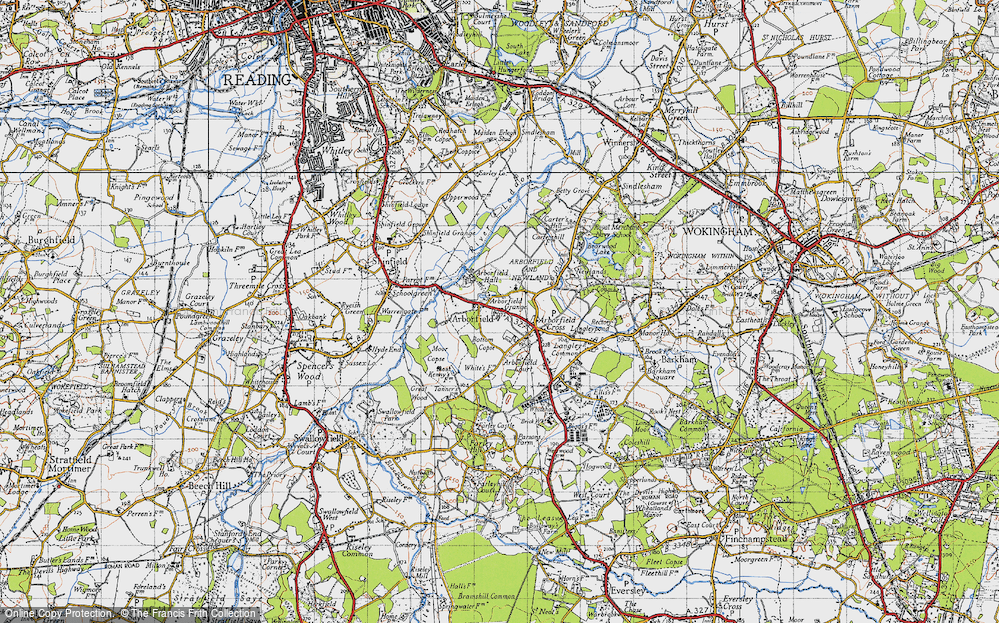 Old Map of Arborfield, 1940 in 1940