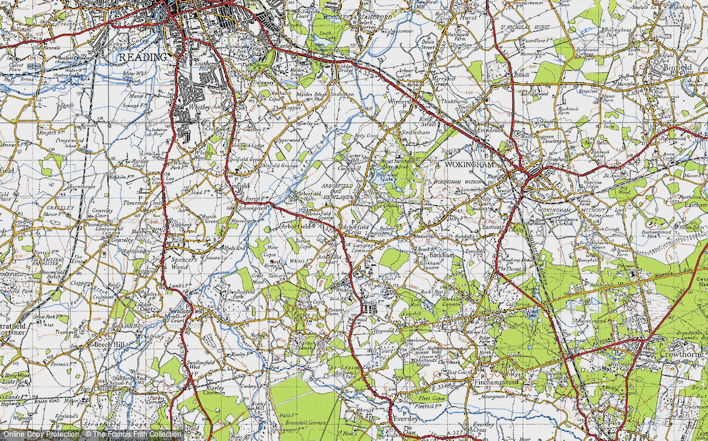 Old Map of Arborfield Cross, 1940 in 1940