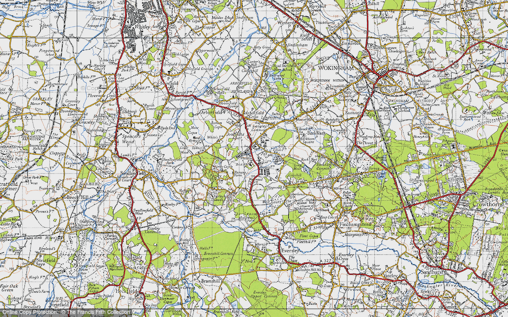 Old Map of Arborfield Garrison, 1940 in 1940