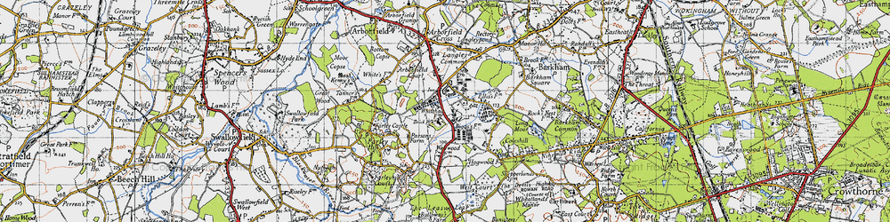 Old map of Arborfield Garrison in 1940