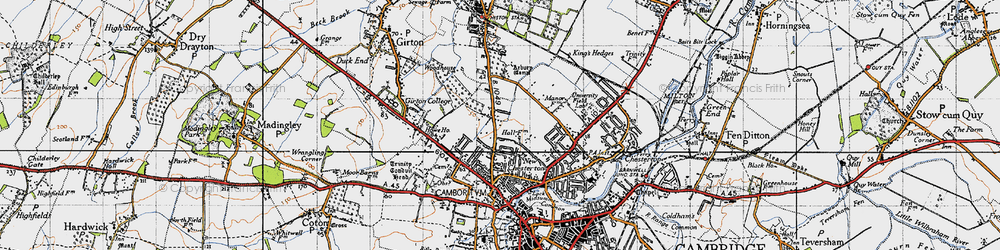 Old map of Arbury in 1946
