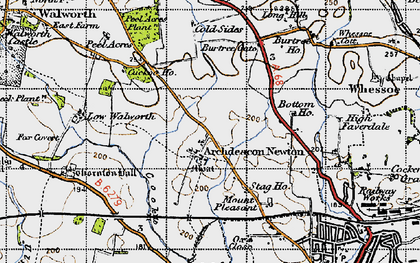 Old map of Archdeacon Newton in 1947