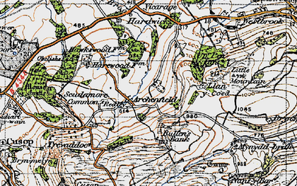Old map of Bullen's Bank in 1947