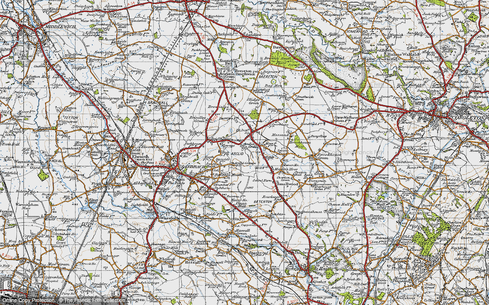 Old Map of Arclid Green, 1947 in 1947