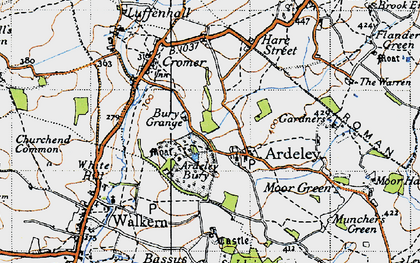 Old map of Bury Grange in 1946